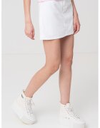 Calvin Klein Jeans Fusta mini dreapta - Alb murdar