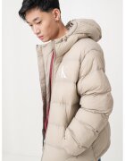 Calvin Klein Jeans Geaca cu gluga si vatelina - Maro taupe deschis