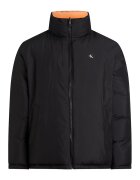 Calvin Klein Jeans Geaca supradimensionata si reversibila cu vatelina - Negru/Portocaliu pal