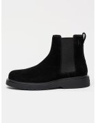 Calvin Klein Jeans Ghete Chelsea de piele intoarsa - Negru