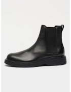 Calvin Klein Jeans Ghete Chelsea de piele - Negru