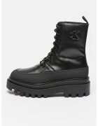 Calvin Klein Jeans Ghete de piele cu aspect masiv - Negru