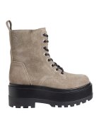 Calvin Klein Jeans Ghete de piele intoarsa cu platforma - Maro taupe