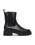 Calvin Klein Jeans Ghete piele naturala - Negru