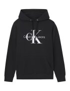 Calvin Klein Jeans Hanorac de bumbac cu logo - Alb/Negru