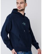 Calvin Klein Jeans Hanorac din amestec de bumbac cu buzunar kangaroo - Bleumarin