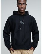 Calvin Klein Jeans Hanorac din amestec de bumbac cu buzunar kangaroo - Negru