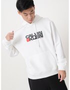 Calvin Klein Jeans Hanorac din bumbac cu imprimeu logo - Alb/Negru