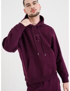 Calvin Klein Jeans Hanorac lejer cu buzunar kangaroo si aplicatie cu model monograma - Violet tyrian