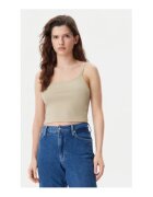Calvin Klein Jeans Maiou dama - bej - poliamida reciclata/elastan - Bej