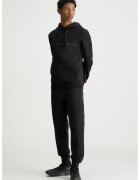 Calvin Klein Jeans Pantaloni de trening cu croiala conica si benzi laterale cu logo - Negru