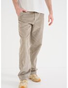 Calvin Klein Jeans Pantaloni din reiat cu croiala dreapta - Maro taupe deschis