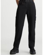 Calvin Klein Jeans Pantaloni drepti cu talie inalta - Negru