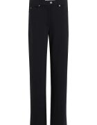 Calvin Klein Jeans Pantaloni drepti cu talie medie - Negru