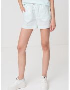 Calvin Klein Jeans Pantaloni scurti cu talie inalta - Verde pal/Alb optic