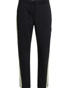 Calvin Klein Jeans Pantaloni sport relaxed fit cu benzi laterale cu logo - Negru