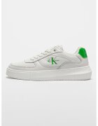 Calvin Klein Jeans Pantofi sport cu detalii de piele - Verde/Alb optic