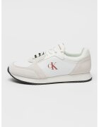 Calvin Klein Jeans Pantofi sport cu garnituri de piele intoarsa - Alb/Gri deschis