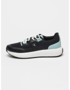 Calvin Klein Jeans Pantofi sport cu garnituri din plasa Athleisure Runner - Negru/Albastru aquamarin