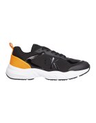 Calvin Klein Jeans Pantofi sport cu insertii de piele ecologica - Negru/Portocaliu