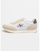 Calvin Klein Jeans Pantofi sport cu insertii de piele intoarsa - Alb optic/Alb murdar/Crem