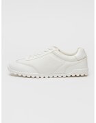 Calvin Klein Jeans Pantofi sport de piele cu garnituri sintetice - Alb murdar