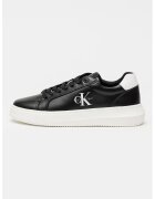 Calvin Klein Jeans Pantofi sport de piele cu logo - Negru