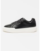 Calvin Klein Jeans Pantofi sport de piele cu talpa plata - Negru