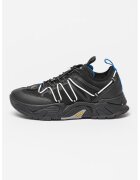 Calvin Klein Jeans Pantofi sport de piele ecologica si material textil - Negru/Alb optic