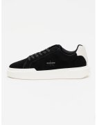 Calvin Klein Jeans Pantofi sport de piele intoarsa cu logo - Alb/Negru