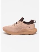 Calvin Klein Jeans Pantofi sport de plasa respirabila - Maro inchis/Roz prafuit