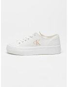 Calvin Klein Jeans Pantofi sport din material textil cu talpa flatform - Alb murdar