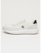 Calvin Klein Jeans Pantofi sport din piele cu garnituri din material textil - Alb optic