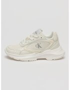 Calvin Klein Jeans Pantofi sport din piele ecologica cu insetii din material textil - Alb murdar