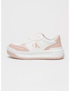 Calvin Klein Jeans Pantofi sport din piele ecologica cu logo - Alb/Roz