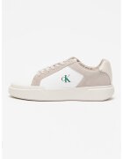 Calvin Klein Jeans Pantofi sport din piele intoarsa si material textil cu logo si aspect masiv - Gri deschis/Alb optic