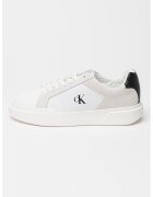 Calvin Klein Jeans Pantofi sport din piele intoarsa si material textil cu logo si aspect masiv - Negru stins/Alb optic