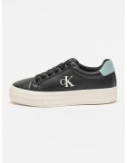 Calvin Klein Jeans Pantofi sport din piele - Negru/Alb murdar