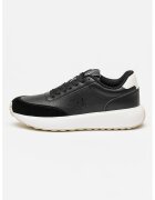 Calvin Klein Jeans Pantofi sport din piele si piele ecologica cu detaliu monograma - Negru