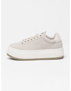Calvin Klein Jeans Pantofi sport flatform de piele intoarsa - Gri