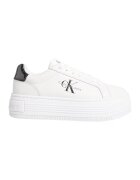 Calvin Klein Jeans Pantofi sport flatform de piele - Negru/Alb optic