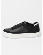 Calvin Klein Jeans Pantofi sport flatform din piele cu logo - Negru/Alb optic