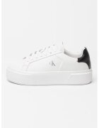 Calvin Klein Jeans Pantofi sport flatform din piele cu logo Sienna - Negru stins/Alb optic