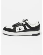 Calvin Klein Jeans Pantofi sport low-cut cu garnituri din piele - Alb/Negru