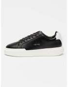 Calvin Klein Jeans Pantofi sport low-cut de piele cu logo - Alb/Negru