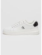 Calvin Klein Jeans Pantofi sport low-cut de piele si piele ecologica - Negru/Alb optic