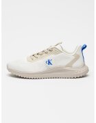 Calvin Klein Jeans Pantofi sport low-cut din material textil - Alb/Albastru royal/Maro nisip