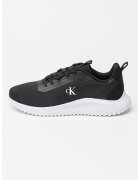 Calvin Klein Jeans Pantofi sport low-cut din material textil - Negru/Alb optic