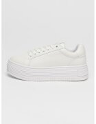 Calvin Klein Jeans Pantofi sport low-cut din piele cu platforma - Alb