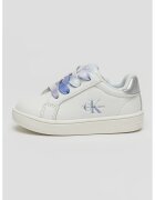 Calvin Klein Jeans Pantofi sport low-cut din piele ecologica - Alb/Argintiu